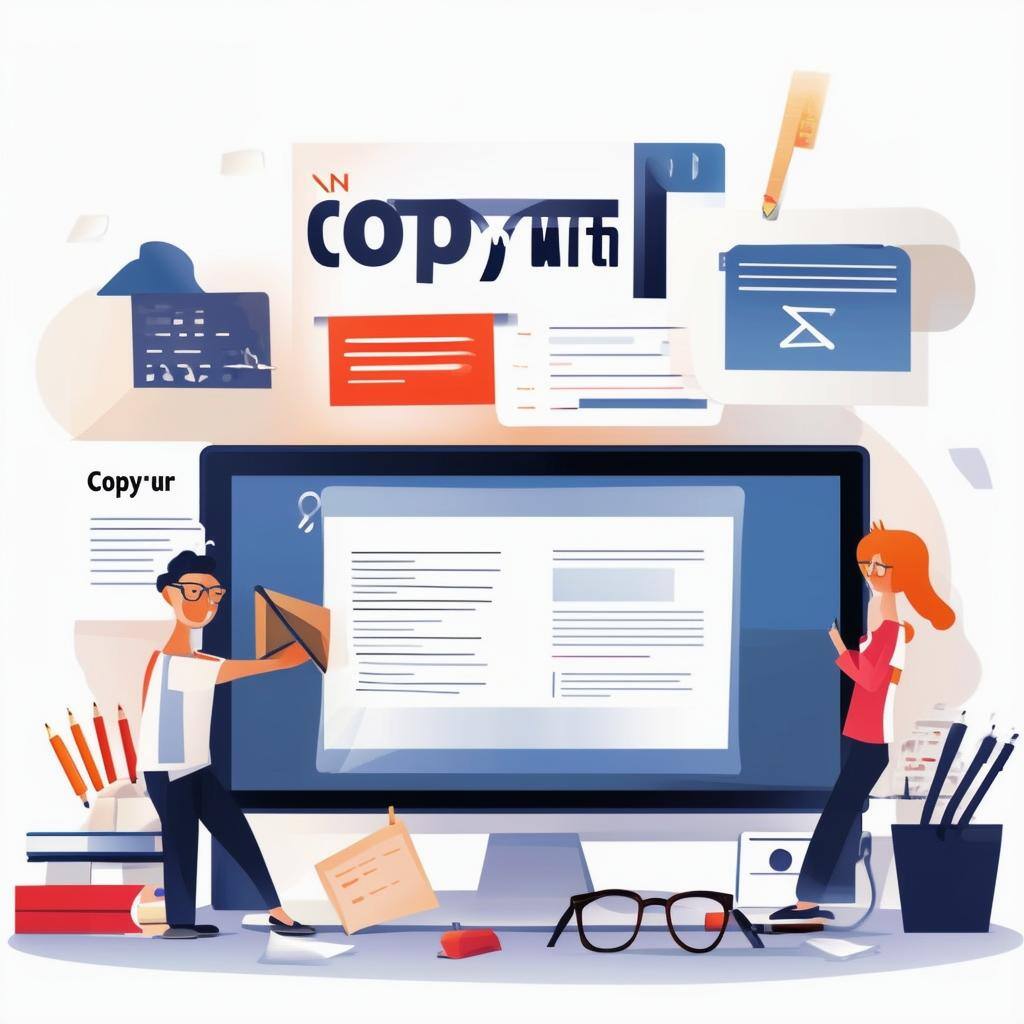 Business animated image showcasing copywriting without using words and has a white or transparent background