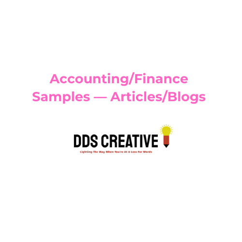 Accounting/Finance Sample — Articles Blogs